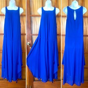 Rebecca Elegant Blue Sleeveless Dress